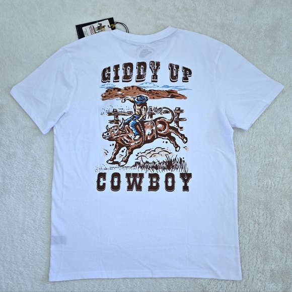 Nickel & Iron "Giddy Up Cowboy"🤠 Graphic Tee👕 - NWT - Picture 1 of 15